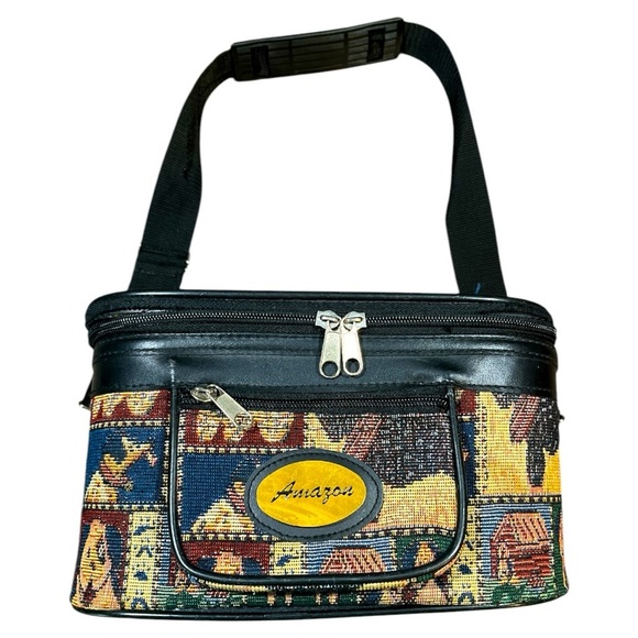 Vintage “Faithful Companion” Cosmetics Makeup Travel Zipper Case with Strap - Picture 1 of 10